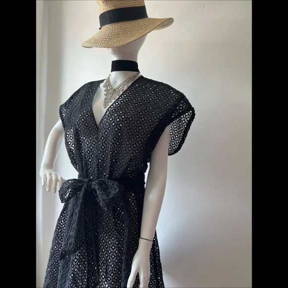 BANANA REPUBLIC Eyelet Dress with Tie Belt - Picture 9 of 10
